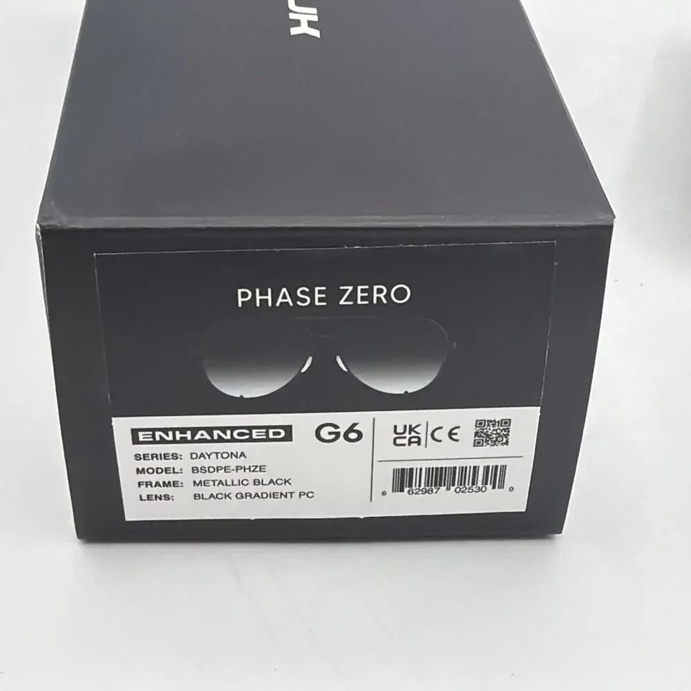 SUNHAUK Phase Zero Enhanced Daytona Metallic Black Gradient Sunglasses‎ New